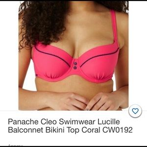Cleo Swim by Panache Bikini Top NWT 36F UK 36G US